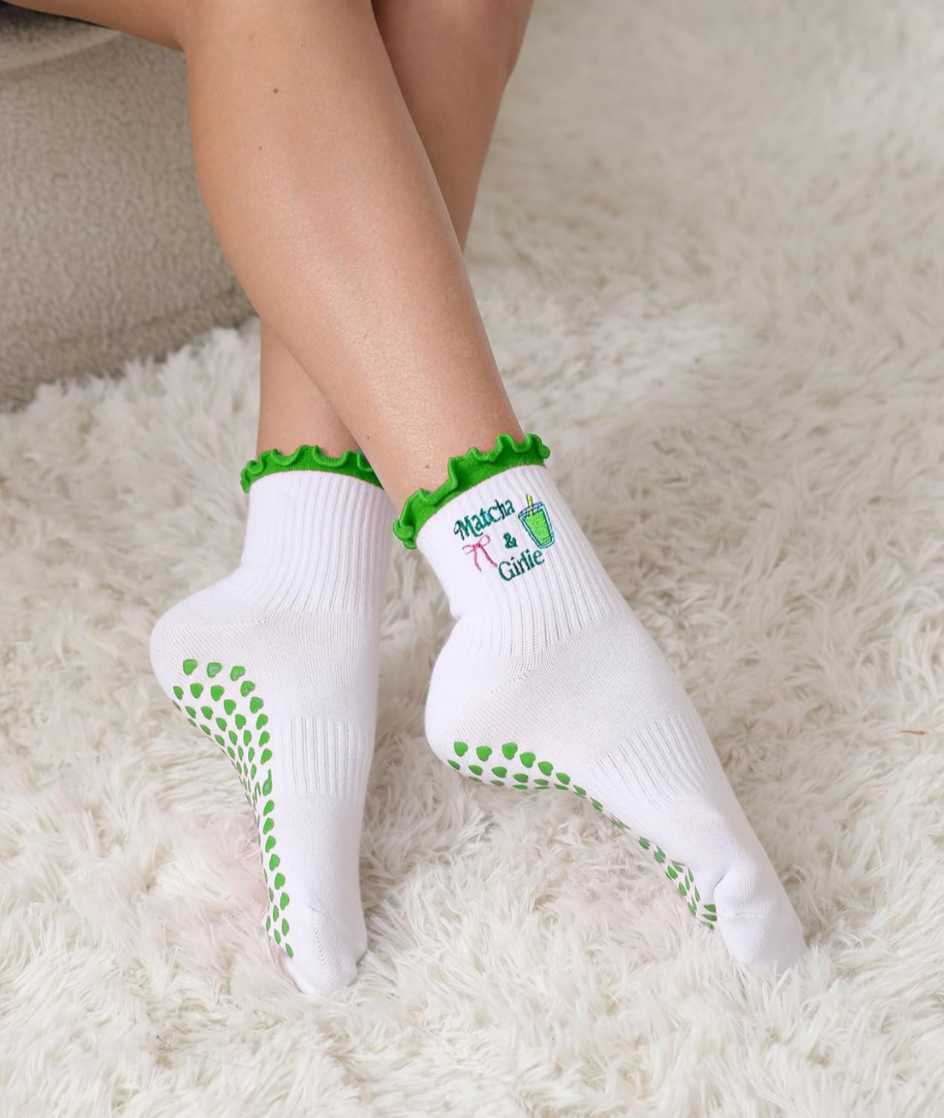 Matcha Pilates Grip Socks